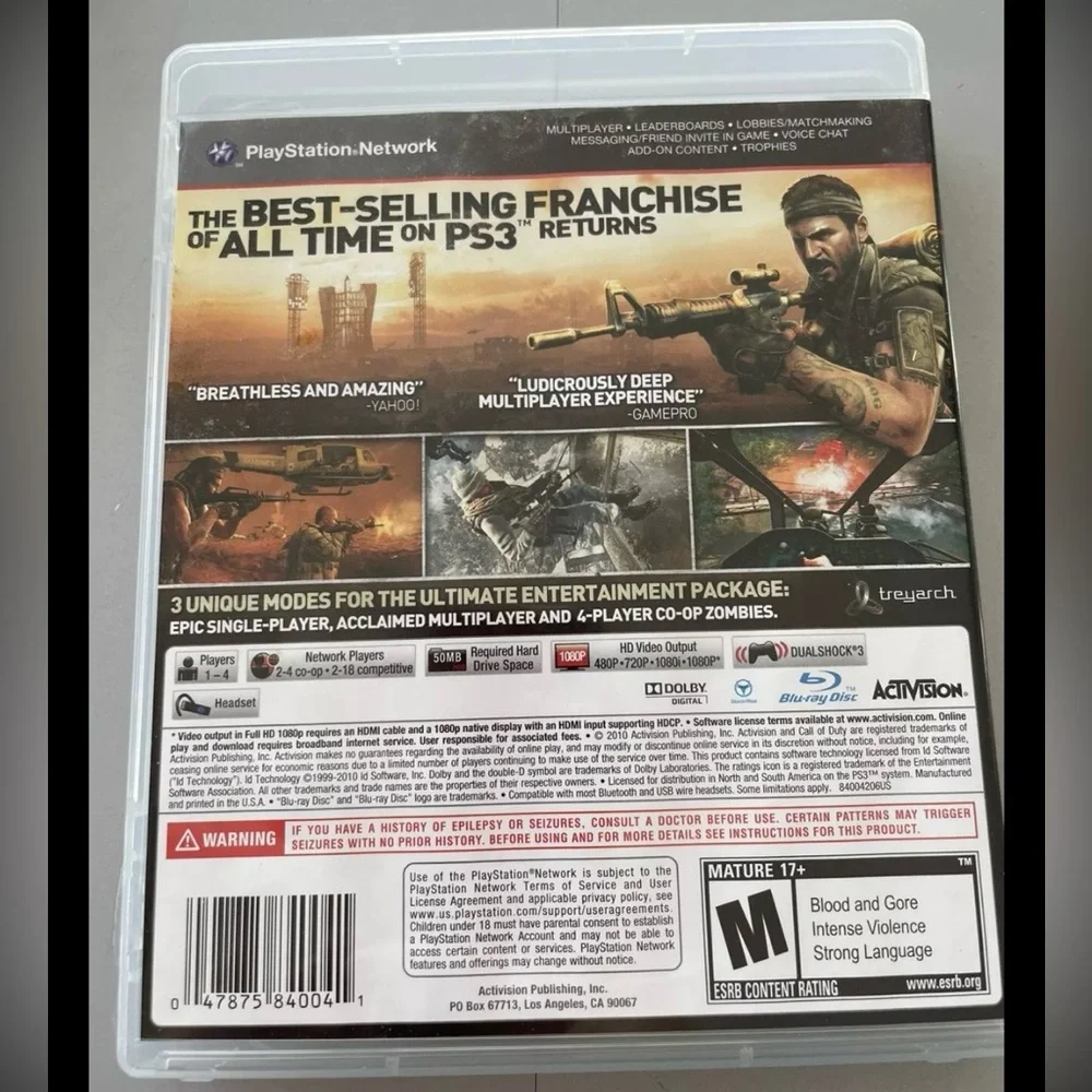 Call of Duty Black Ops - Sony PlayStation 3 - PS3 - NTSC-U/C Version